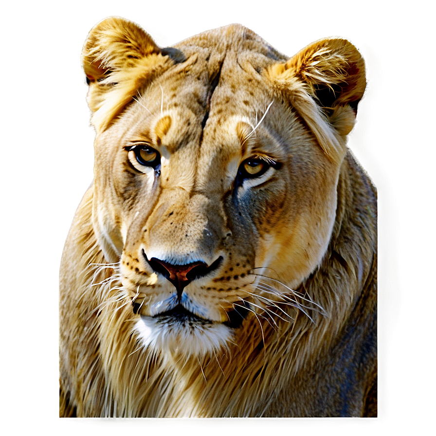 Lioness Portrait Painting Png 56