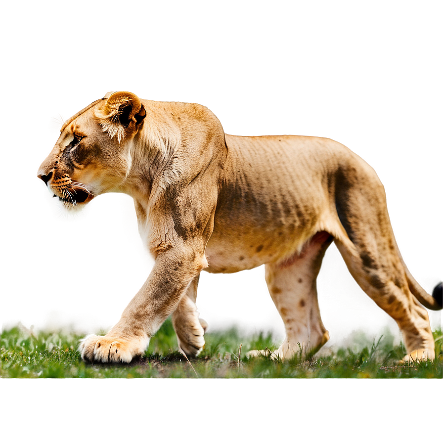 Lioness Stalking Prey Png Eft1