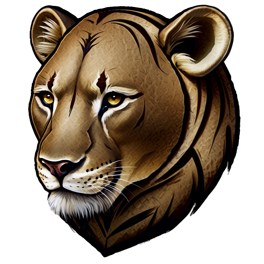 Lioness Tribal Art Png 1