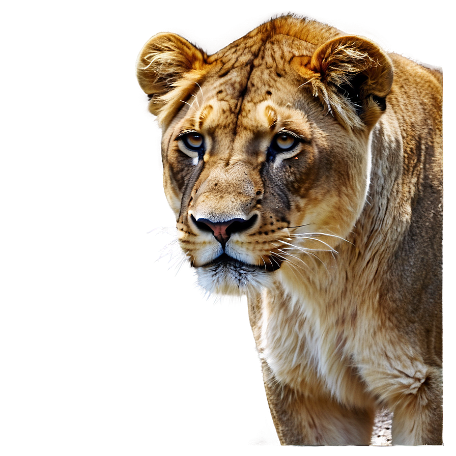 Lioness Watercolor Effect Png 96