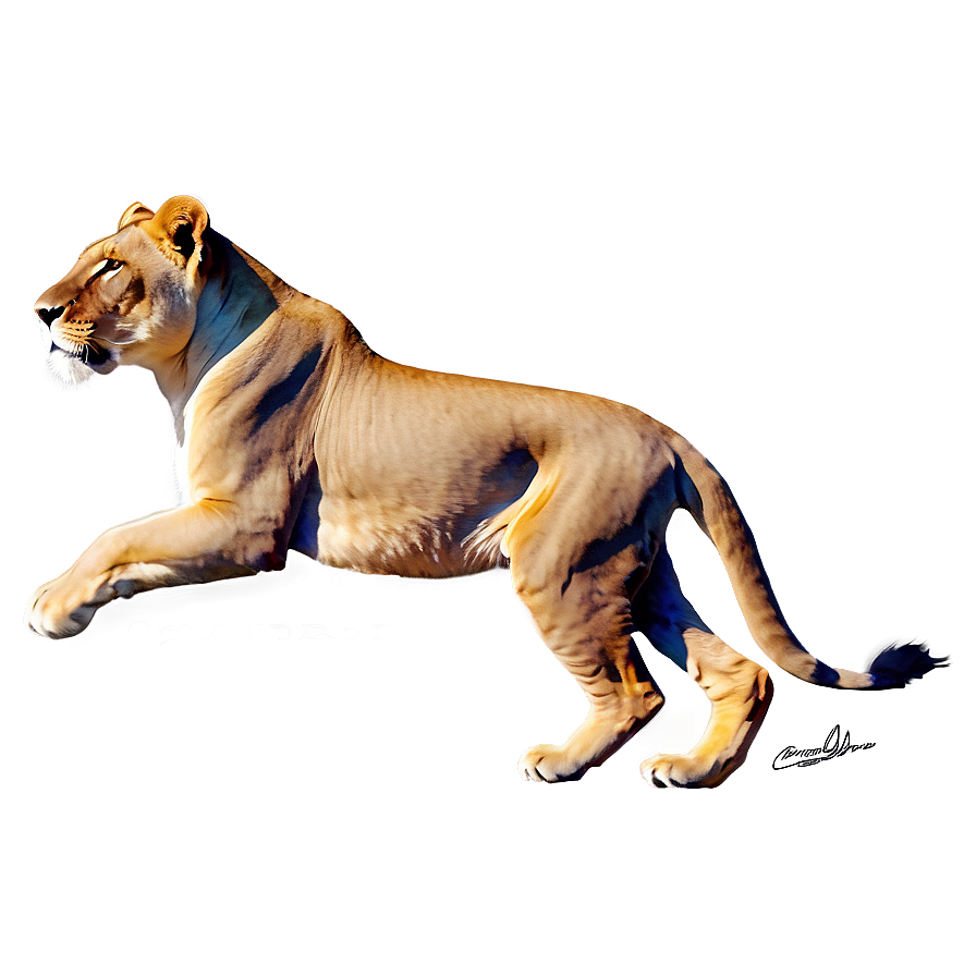 Lioness Watercolor Effect Png Iuh