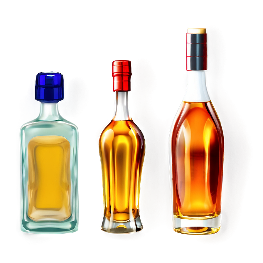 Liquor Bottles Set Png Jey