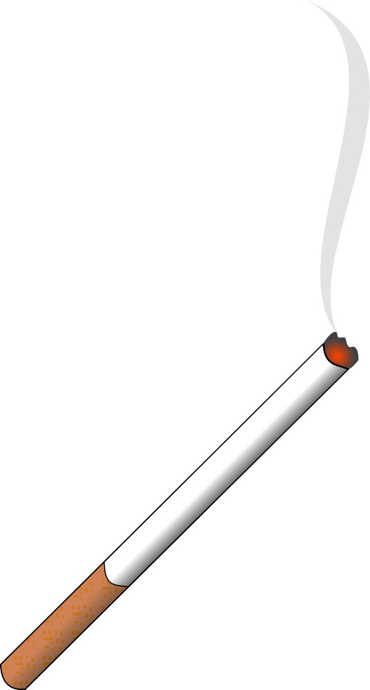 Lit Cigarette Smoke Curling Upward.png