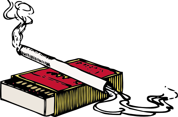 Lit Cigaretteand Pack Illustration