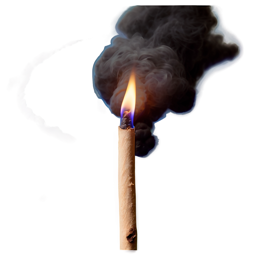 Lit Matchstick Smoke Png 05232024