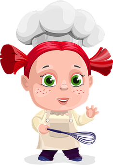 Little Chef Girl Cartoon