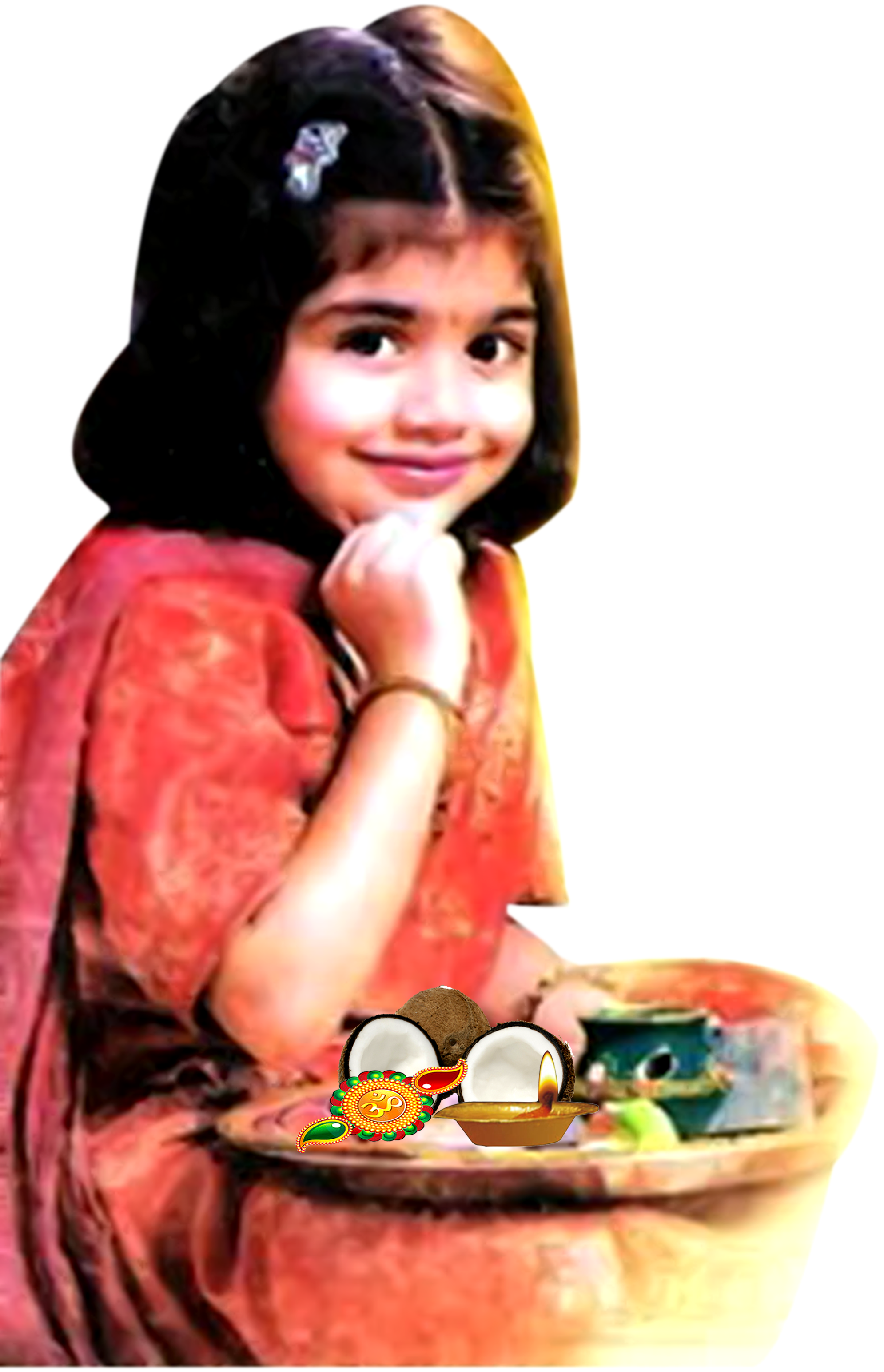 Little Girl Celebrating Raksha Bandhan