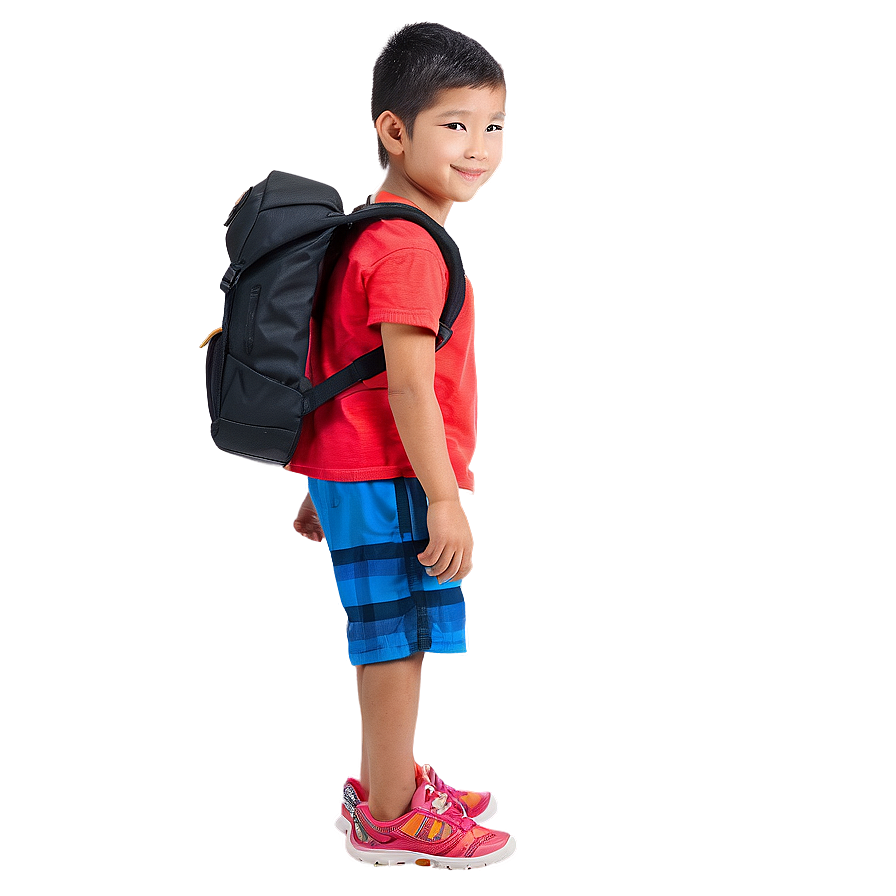 Little Kid With Backpack Png Xdm88