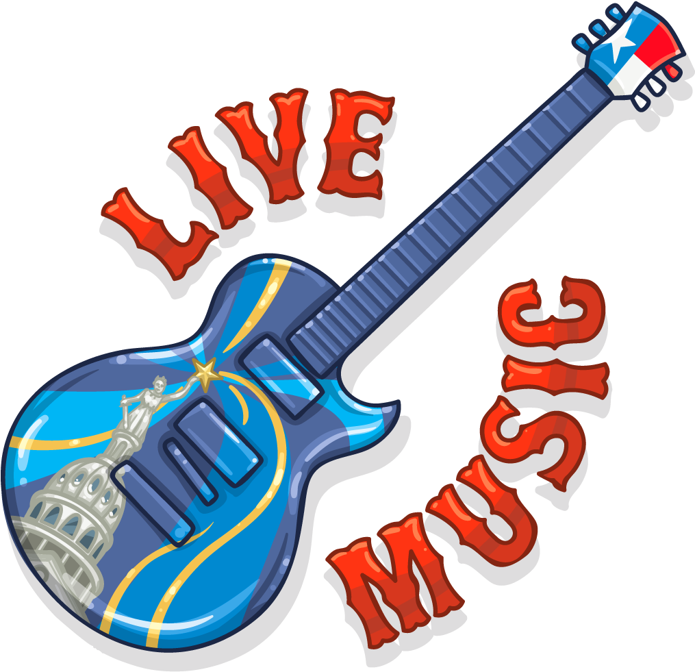 Live Music Guitar Illustration