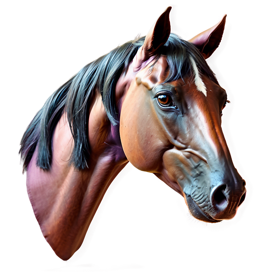 Lively Horse Head Composition Png Bqu