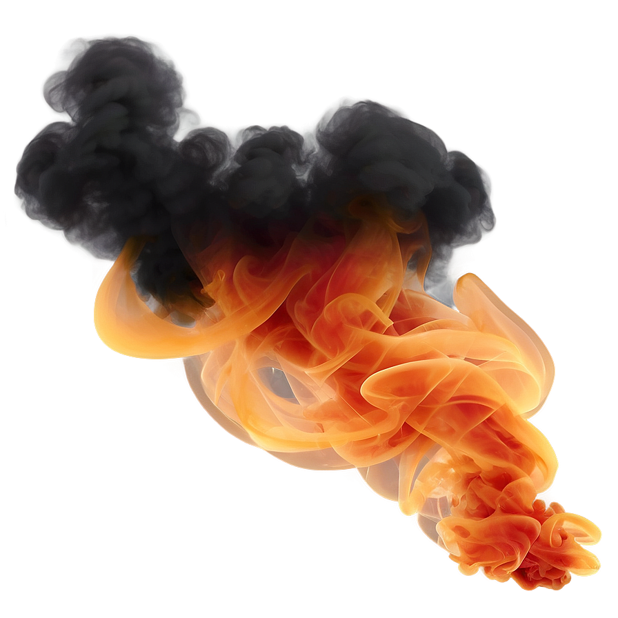 Lively Orange Smoke Png Ruw