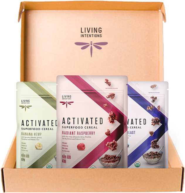 Living Intentions Activated Cereal Boxes