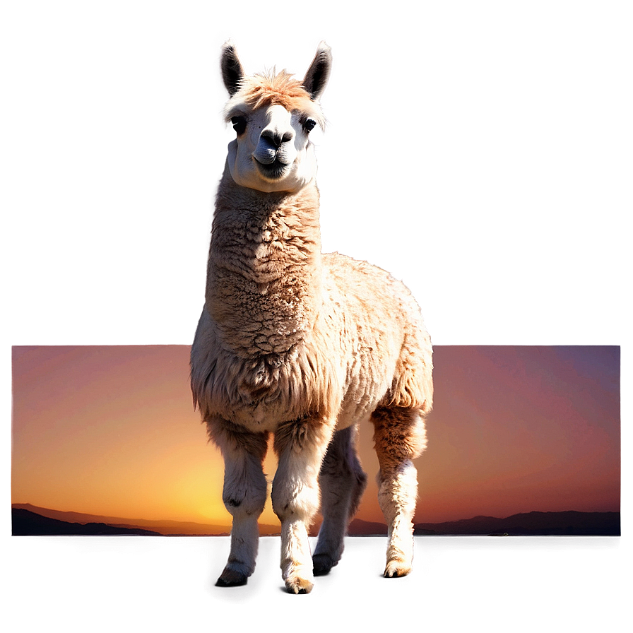 Llama And Sunset Png Aai60