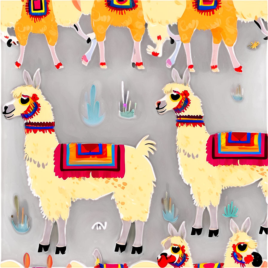 Llama Pattern Png Hbw29