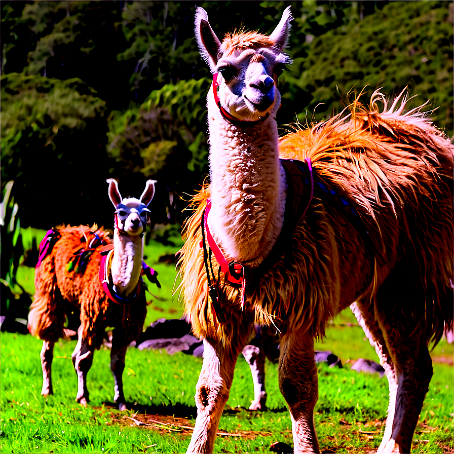 Llama Trekking Png 06202024