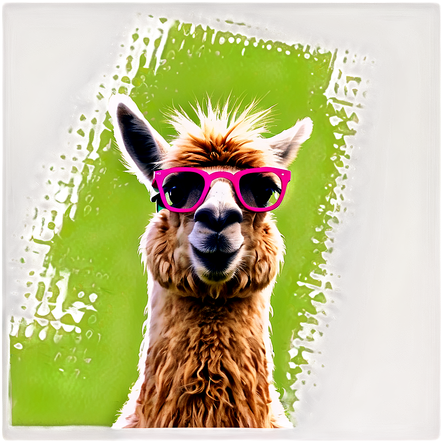 Llama With Glasses Png 46