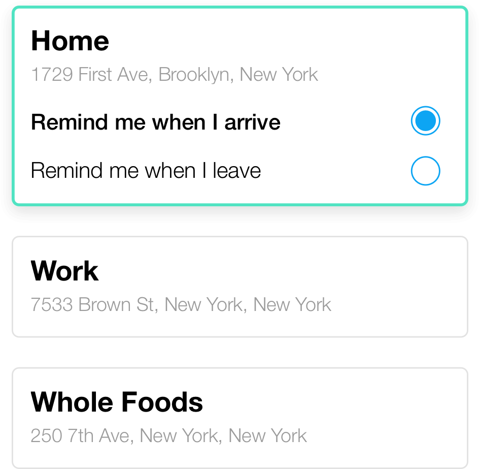 Location Based Reminders Screenshot