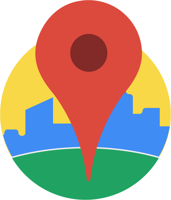 Location Pin Iconon Colorful Background