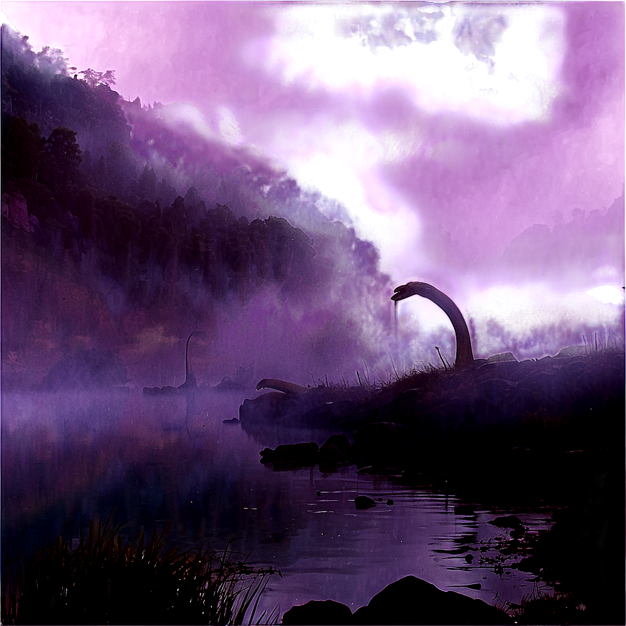 Loch Ness Monster In The Mist Png 06132024