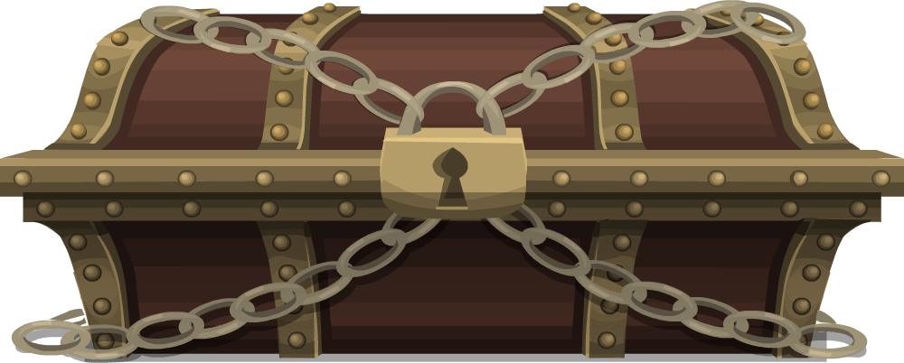 Locked Treasure Chestwith Chains