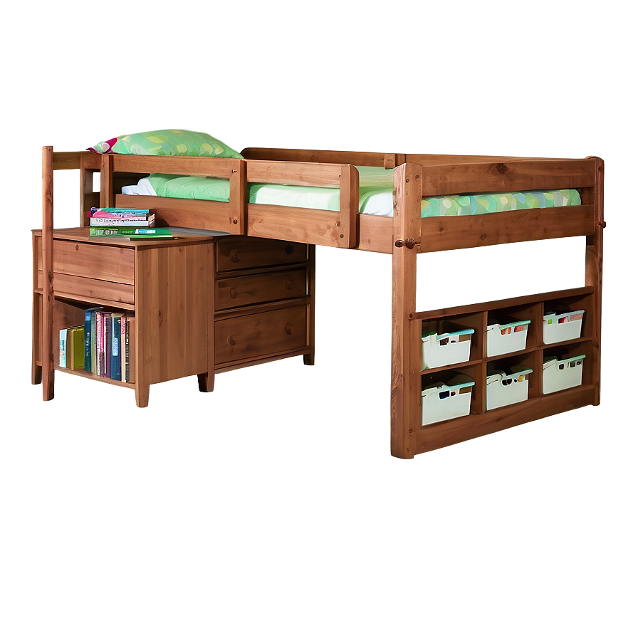 Loft Bed With Desk Png 05042024