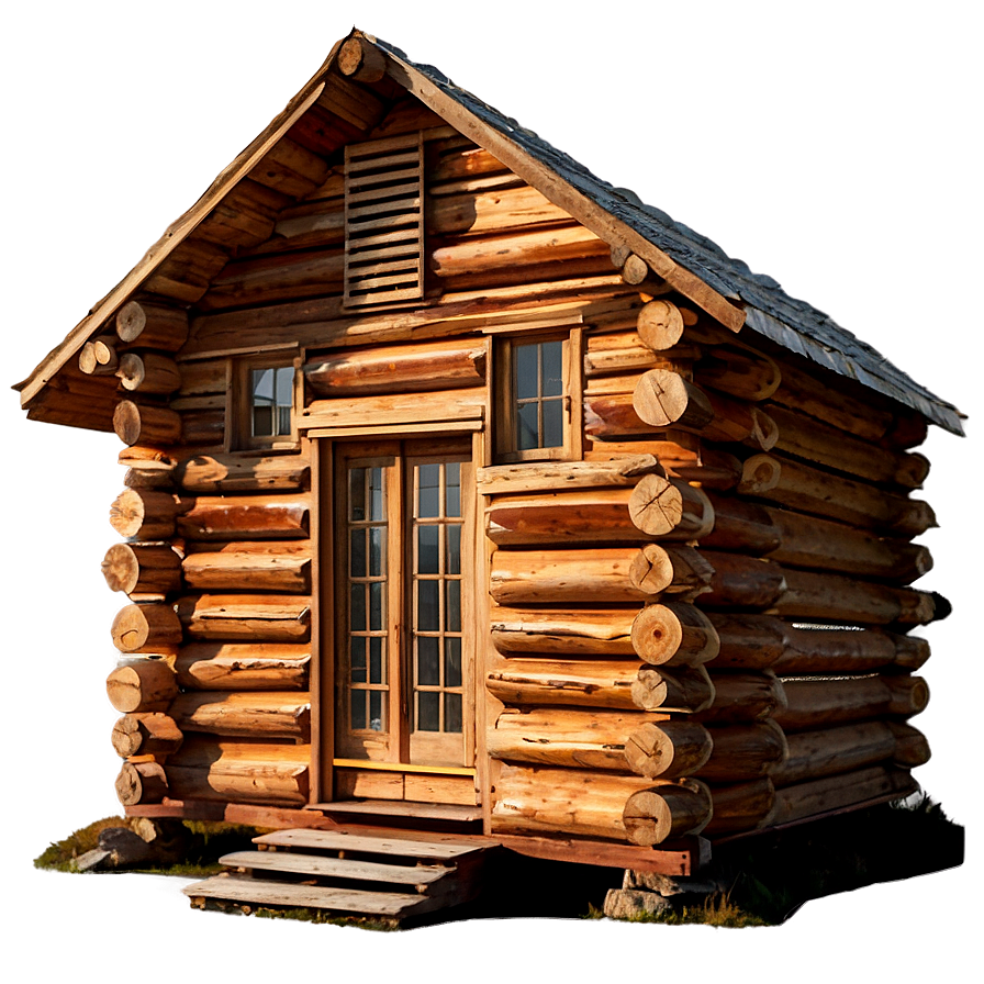 Log Cabin At Sunrise Png 99