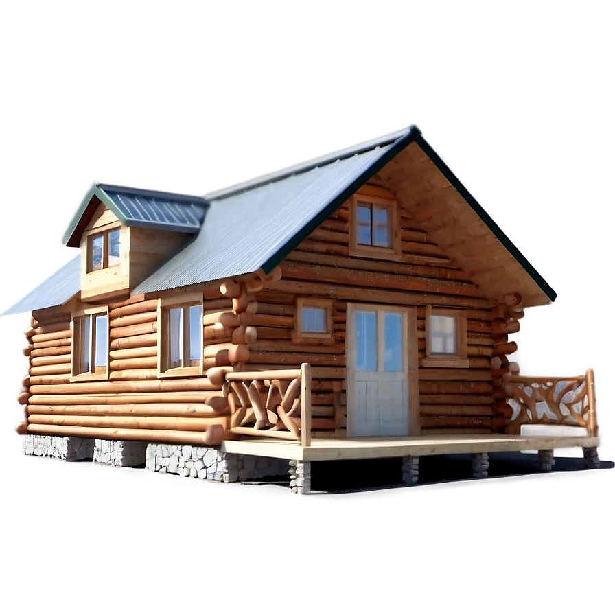 Log Cabin With Loft Space Png Iek