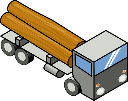 Logging Truck Illustration