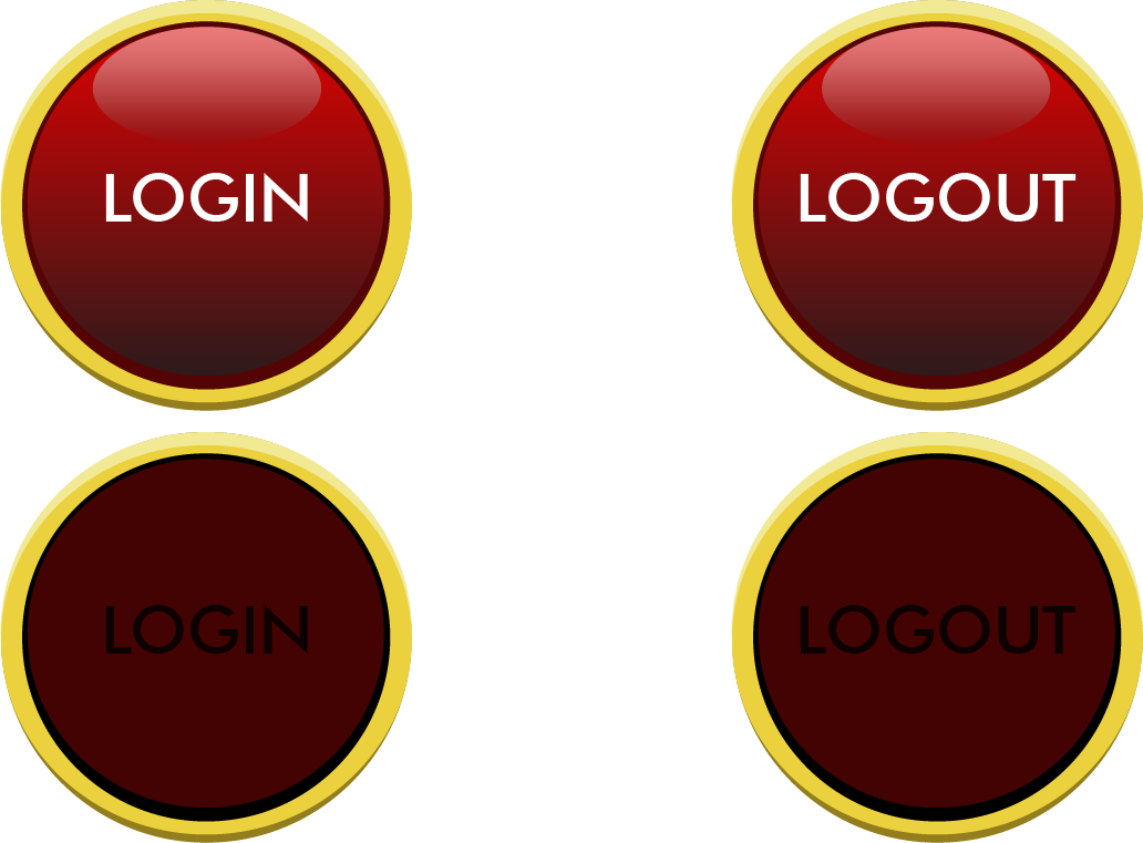 Login Logout Buttons Graphic