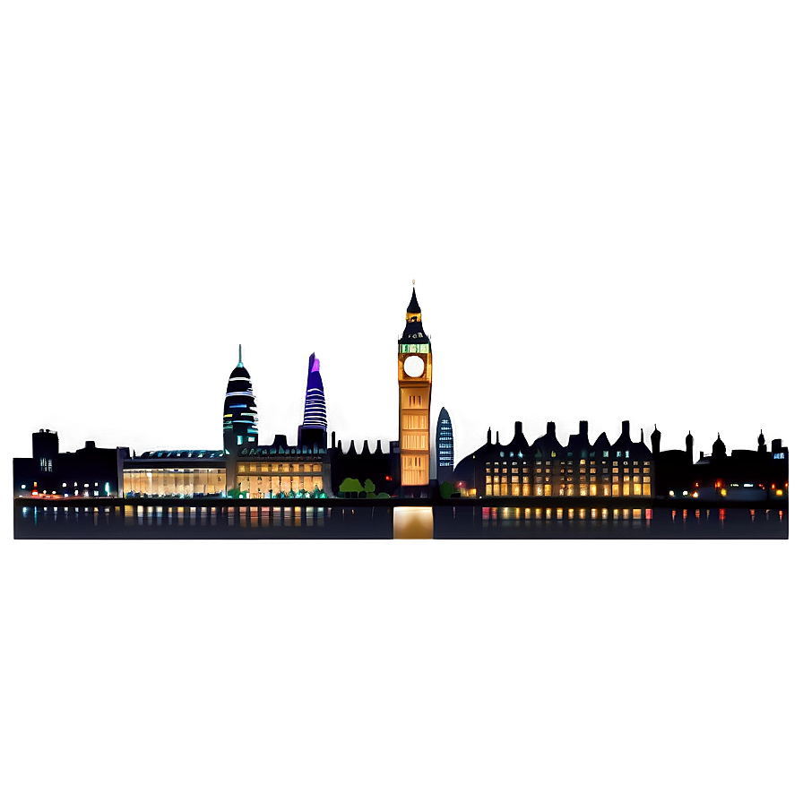 London City Night Lights Png Sgl