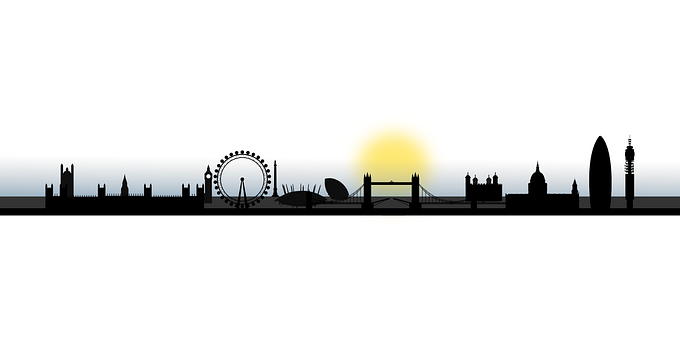 London Skyline Silhouette Sunset