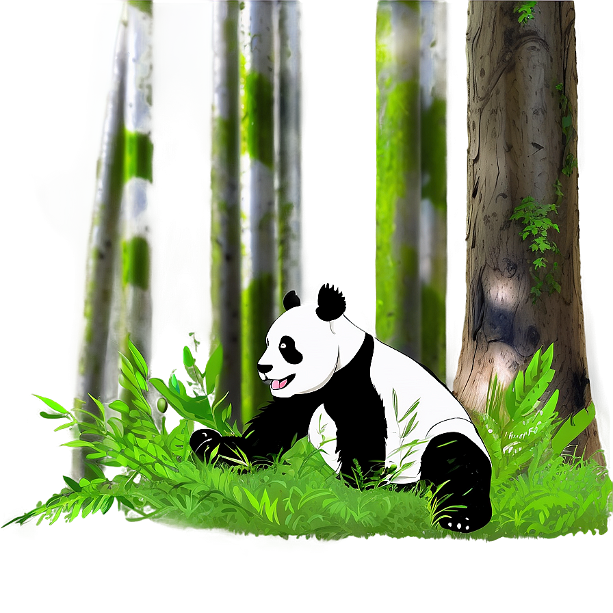 Lonely Panda In Forest Png 05062024