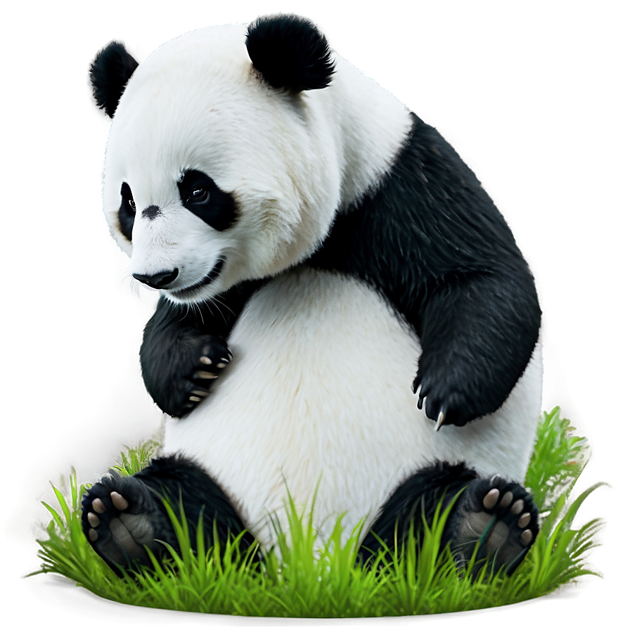 Lonely Panda In Forest Png Gyc40