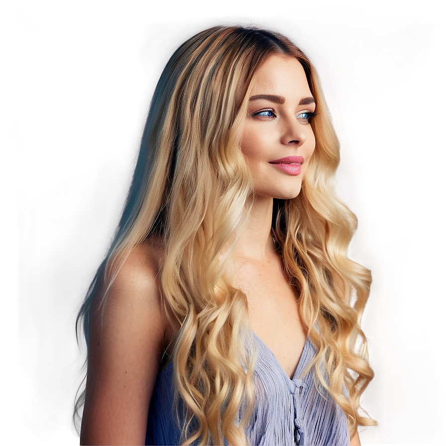 Long Blond Hair Png Rtv52