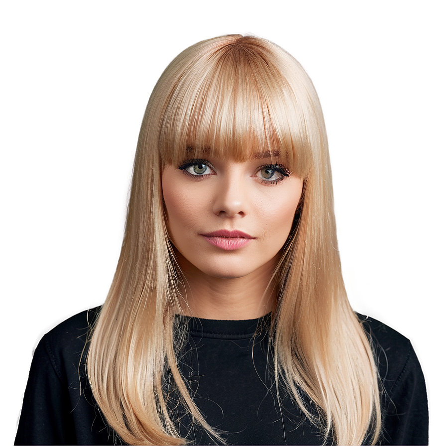 Long Blonde Bangs Png 2