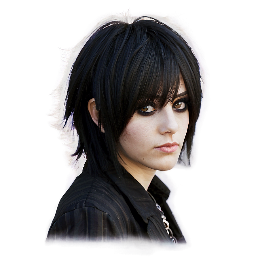 Long Emo Hairstyle Png 51