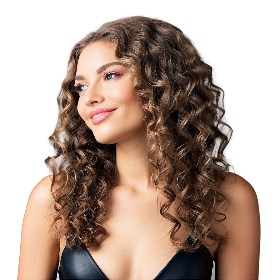 Long Hair Perm Elegance Png 37