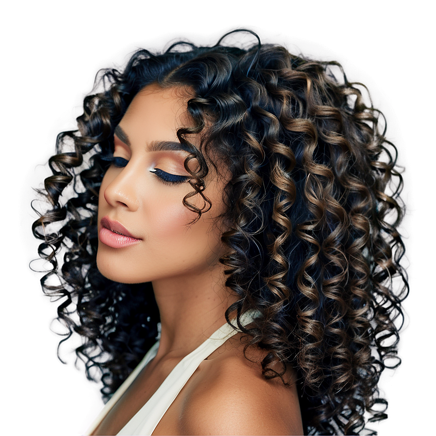 Long Hair Perm Elegance Png 50