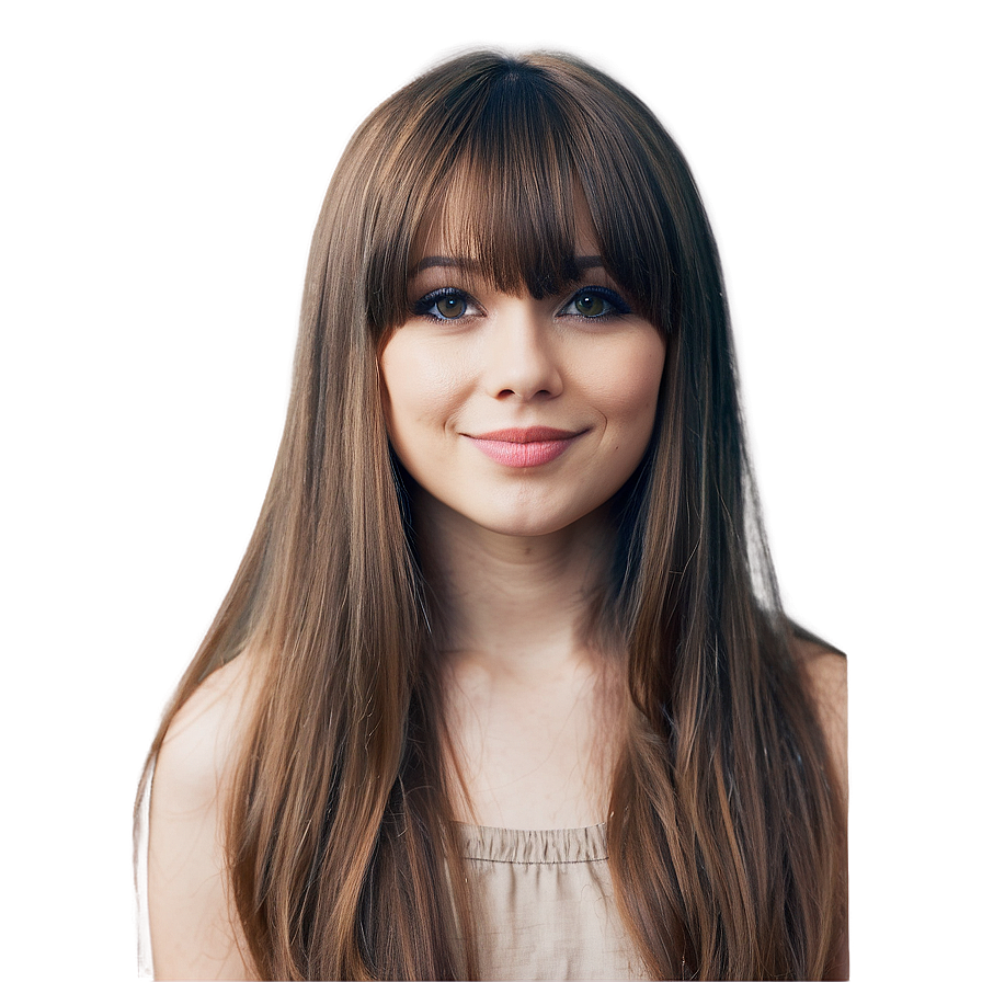 Long Hair With Bangs Png Jfd