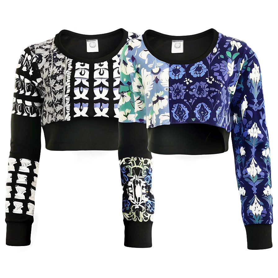 Long Sleeve Crop Top Png Jfk29