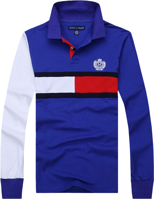 Long Sleeve Striped Polo Shirt