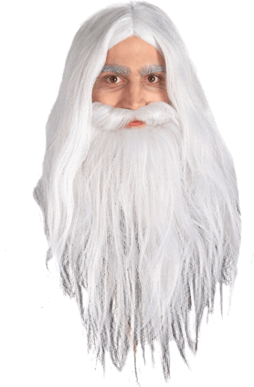 Long White Wizard Beard