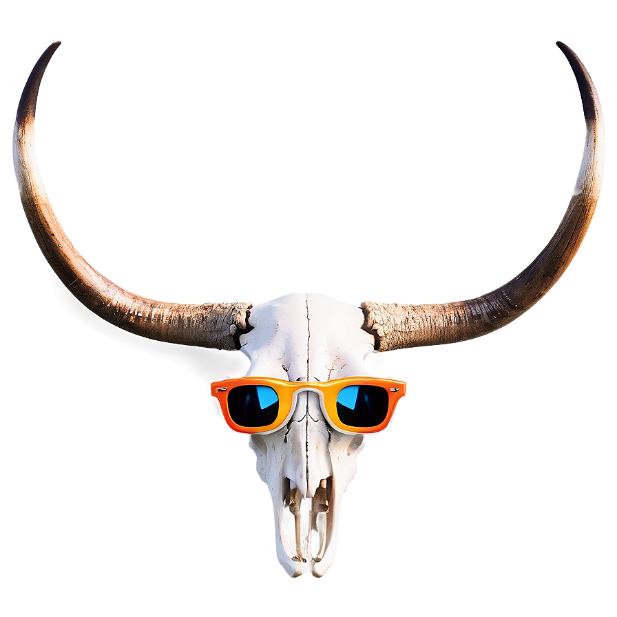 Longhorn Skull With Sunglasses Png Tpt