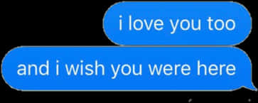 Longing Text Message Blue Bubbles