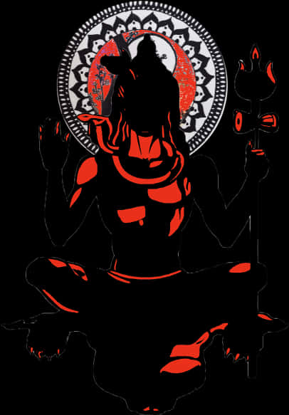 Lord Shiva Meditative Silhouette Art