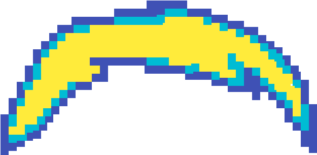 Los Angeles Chargers Logo Pixel Art