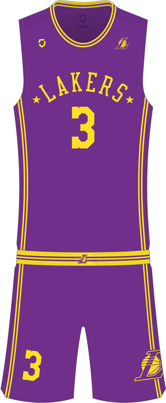 Los Angeles Lakers Purple Uniform Number3