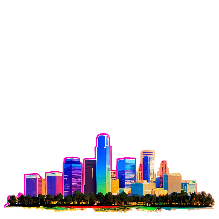 Los Angeles Skyline Png 06252024