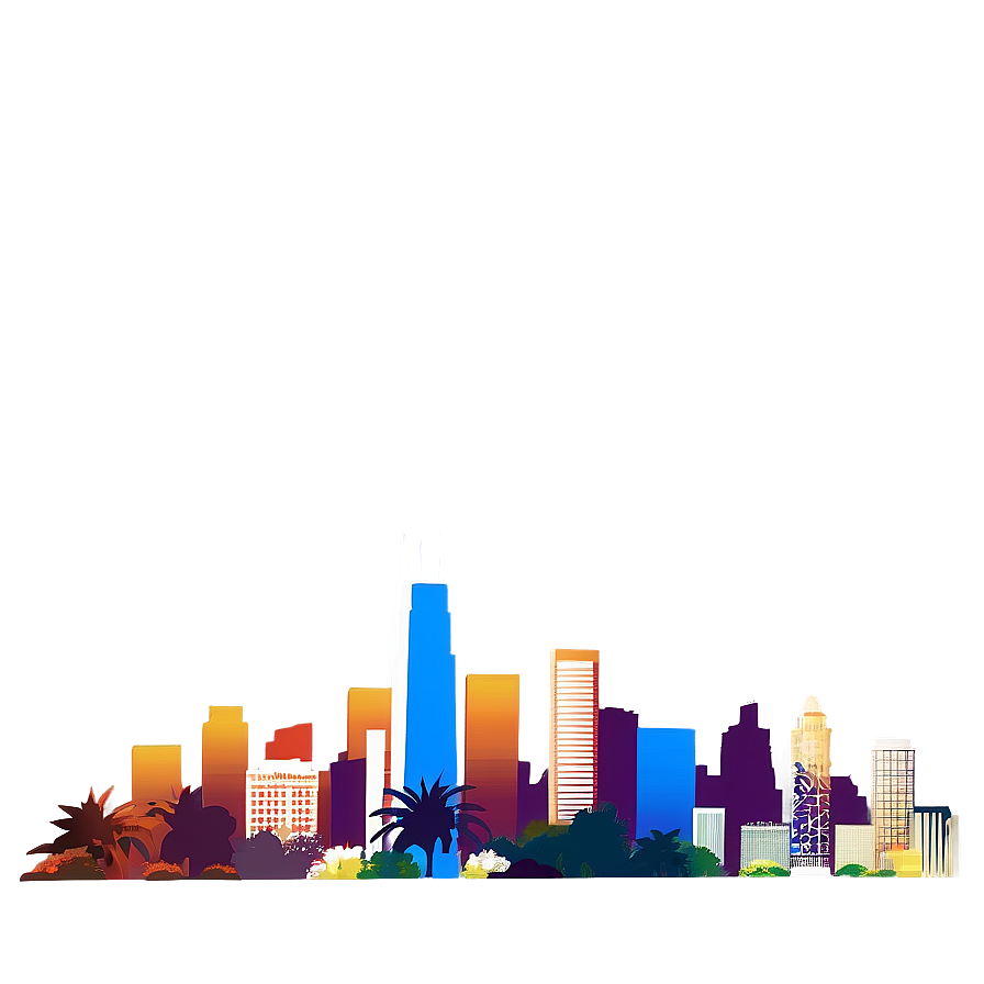 Los Angeles Skyline Png 3