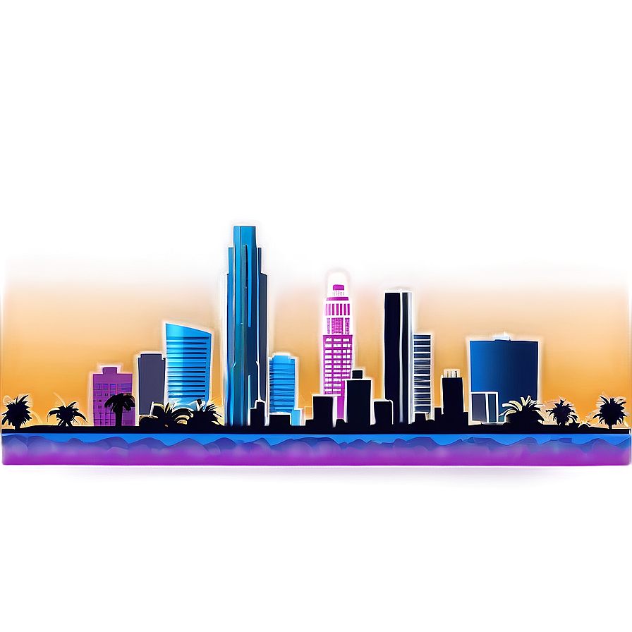 Los Angeles Skyline Vector Png 93